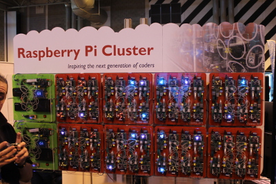 Raspberry Pi cluster from GCHQ at the Big Bang Fair