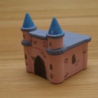 Craft - painted Castle at Wyn Abbot pottery