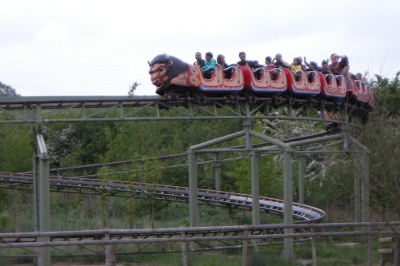 Buffalo rollercoaster at Twinlakes family theme park in leicestershire